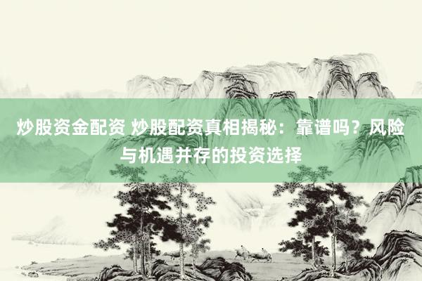 炒股资金配资 炒股配资真相揭秘：靠谱吗？风险与机遇并存的投资选择