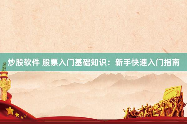 炒股软件 股票入门基础知识：新手快速入门指南