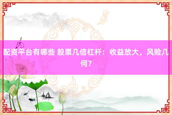 配资平台有哪些 股票几倍杠杆：收益放大，风险几何？