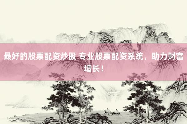 最好的股票配资炒股 专业股票配资系统，助力财富增长！