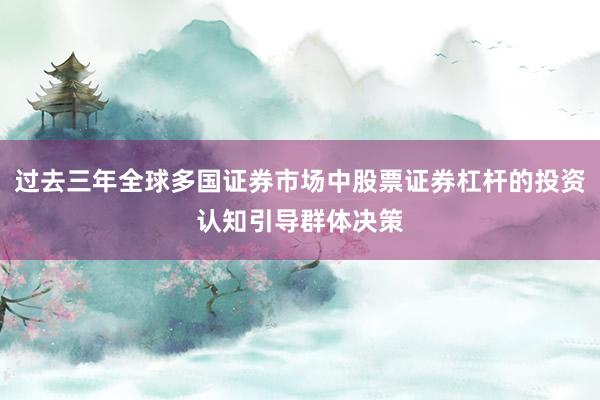 过去三年全球多国证券市场中股票证券杠杆的投资认知引导群体决策