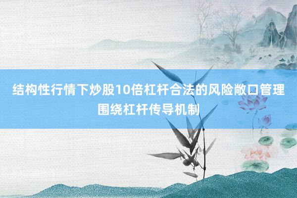结构性行情下炒股10倍杠杆合法的风险敞口管理围绕杠杆传导机制