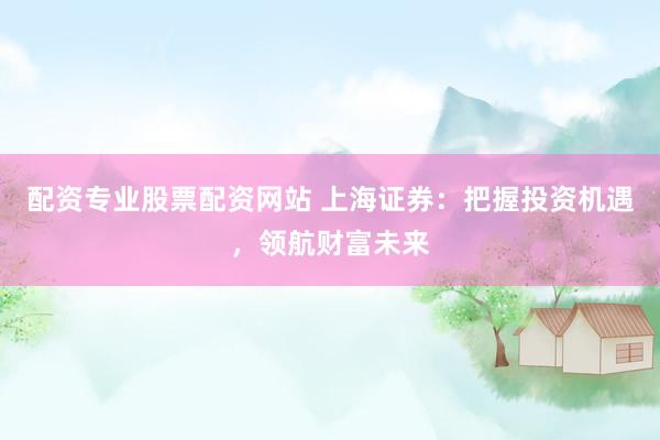 配资专业股票配资网站 上海证券：把握投资机遇，领航财富未来
